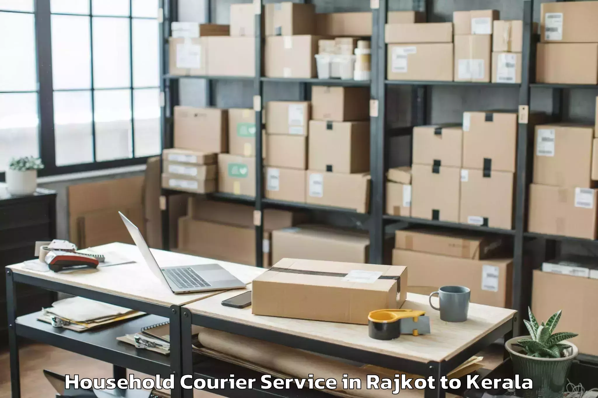 Top Rajkot to Kunnamkulam Household Courier Available